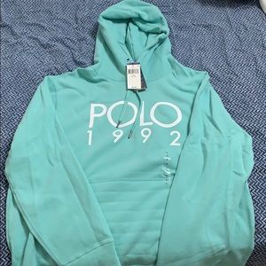 Teal polo sweatshirt